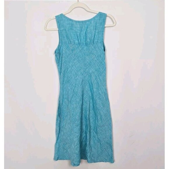 Horny Toad & Co S 100% Linen Scoop Neck Sleeveless Knee Length Dress Outdoors - Picture 2 of 10